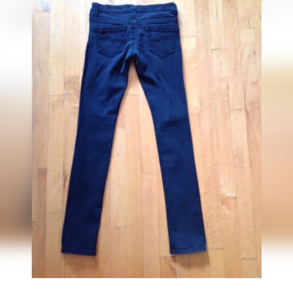 Rue 21 Girls Ash Black Jeans Size 1/2 Distressed - Picture 4 of 12